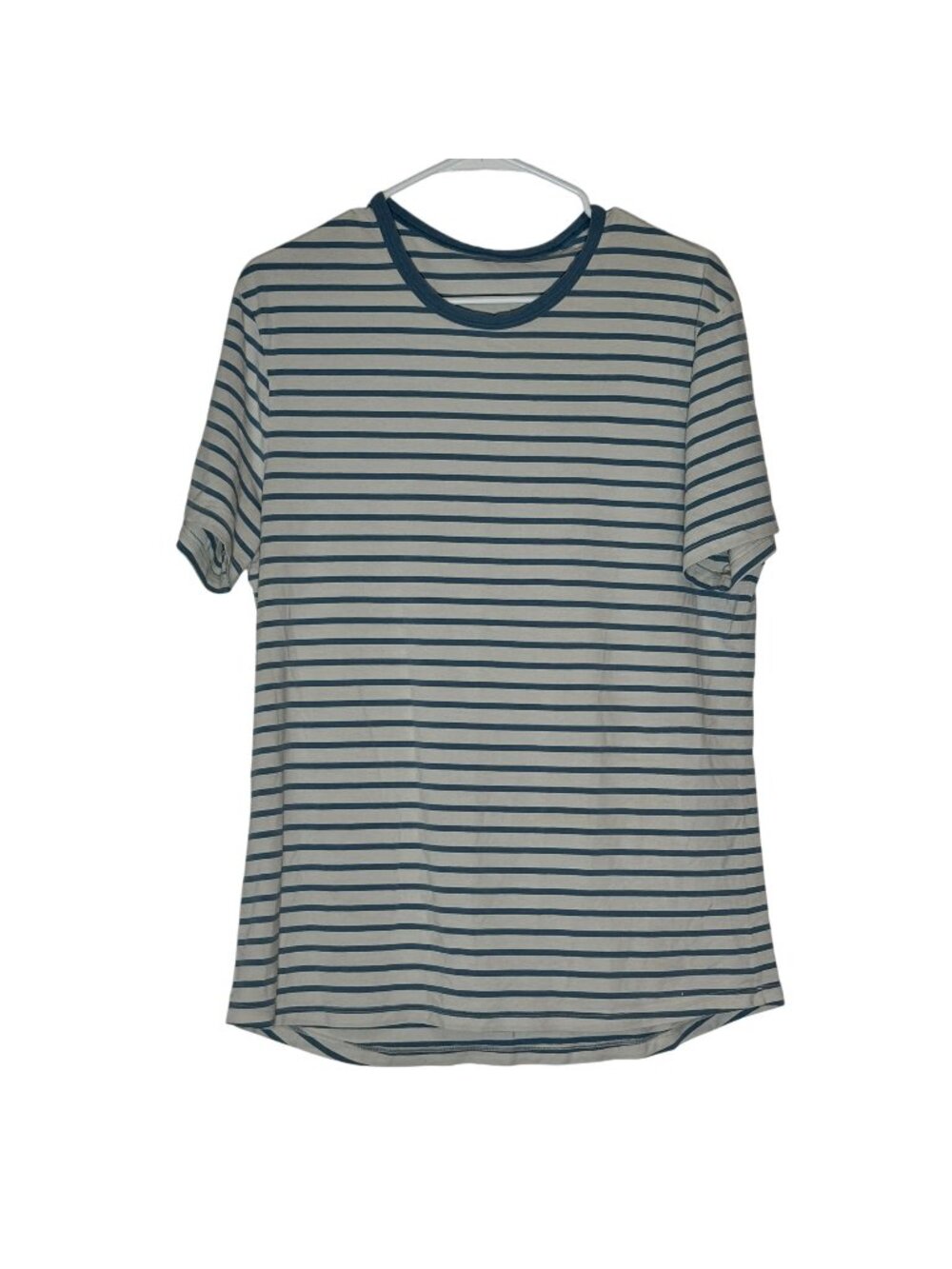 Lululemon 5 Year Basic Tee Yachtie Stripe Ocean Mist Utility Blue Size Large*